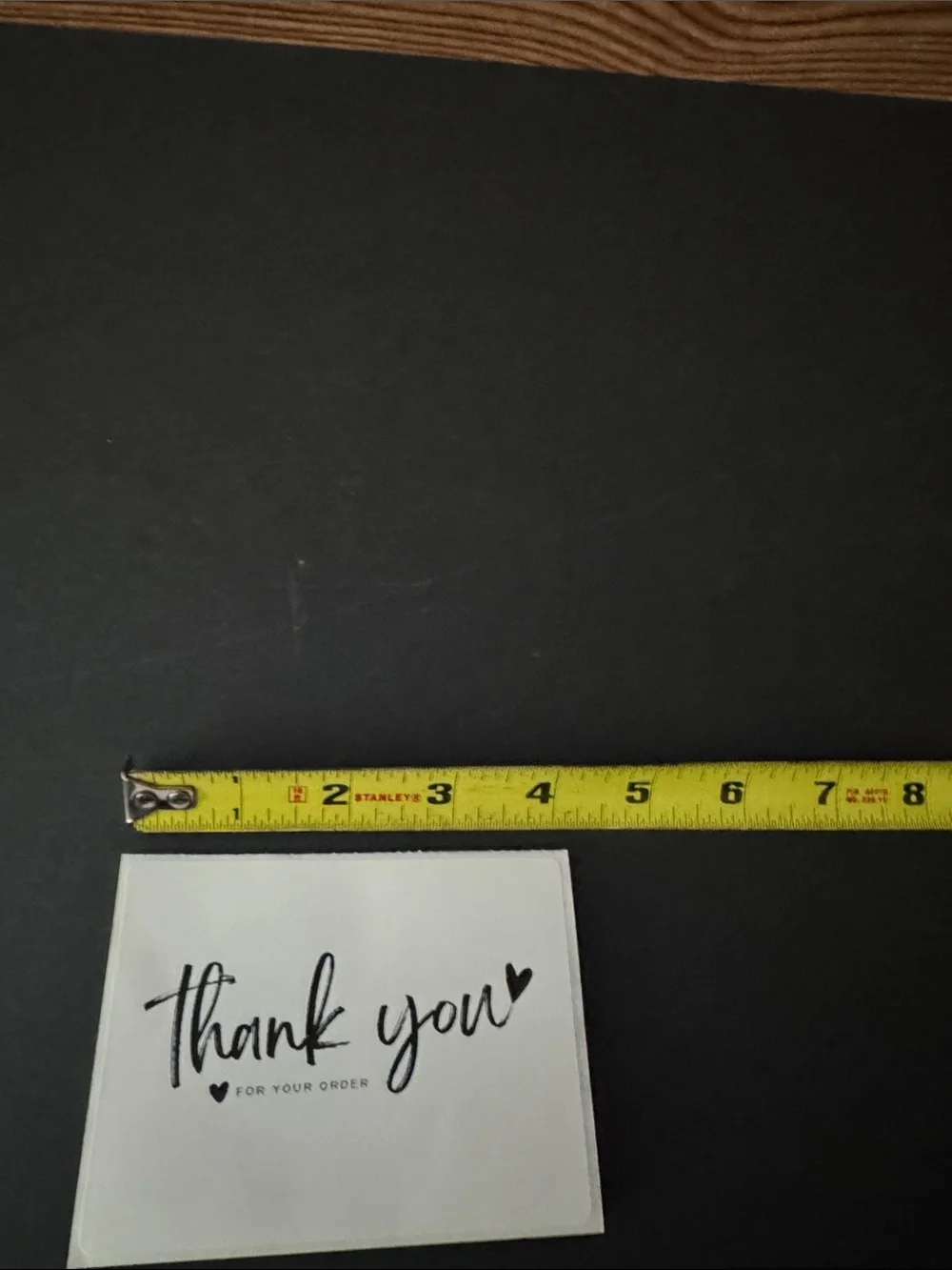 100 White Thank You Shipping Sticker -